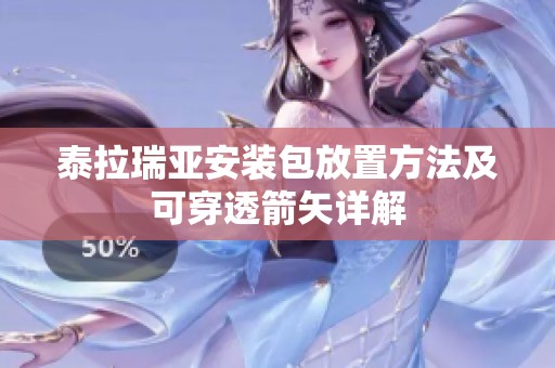 泰拉瑞亚安装包放置方法及可穿透箭矢详解