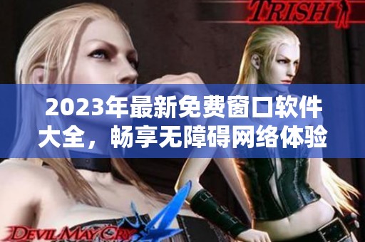 2023年最新免费窗口软件大全，畅享无障碍网络体验