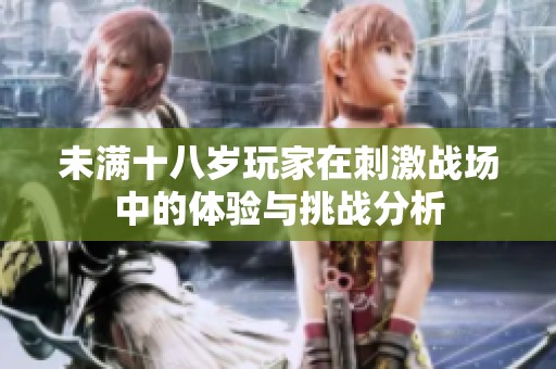 未满十八岁玩家在刺激战场中的体验与挑战分析
