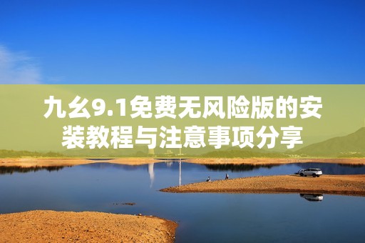 九幺9.1免费无风险版的安装教程与注意事项分享