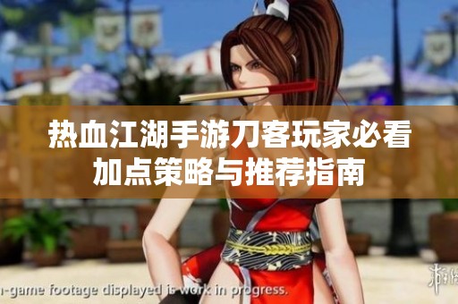 热血江湖手游刀客玩家必看加点策略与推荐指南