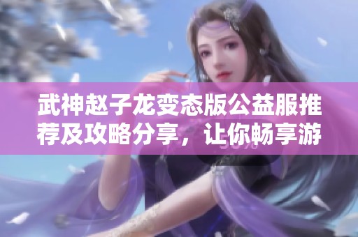 武神赵子龙变态版公益服推荐及攻略分享，让你畅享游戏乐趣
