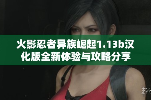 火影忍者异族崛起1.13b汉化版全新体验与攻略分享