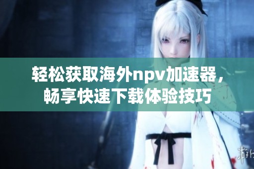 轻松获取海外npv加速器，畅享快速下载体验技巧