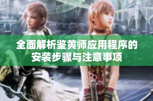 全面解析鉴黄师应用程序的安装步骤与注意事项