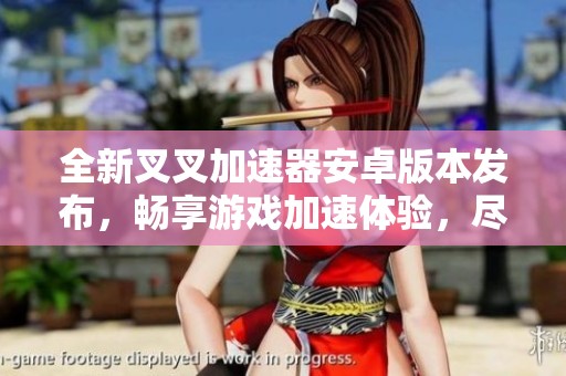 全新叉叉加速器安卓版本发布，畅享游戏加速体验，尽在A9VG电玩部落