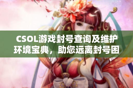 CSOL游戏封号查询及维护环境宝典，助您远离封号困扰