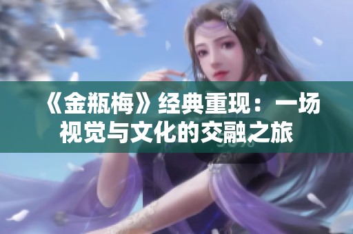 《金瓶梅》经典重现：一场视觉与文化的交融之旅