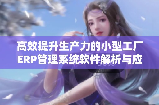 高效提升生产力的小型工厂ERP管理系统软件解析与应用