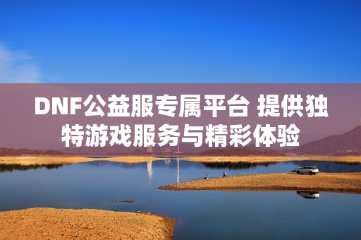 DNF公益服专属平台 提供独特游戏服务与精彩体验