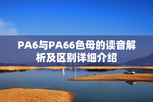PA6与PA66色母的读音解析及区别详细介绍