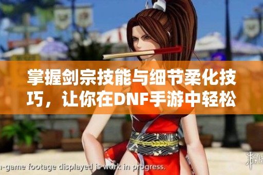 掌握剑宗技能与细节柔化技巧，让你在DNF手游中轻松制胜！