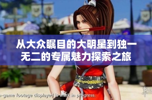 从大众瞩目的大明星到独一无二的专属魅力探索之旅