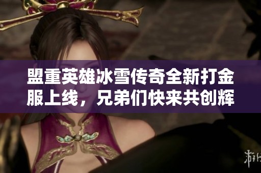 盟重英雄冰雪传奇全新打金服上线，兄弟们快来共创辉煌！