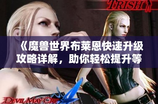 《魔兽世界布莱恩快速升级攻略详解，助你轻松提升等级》