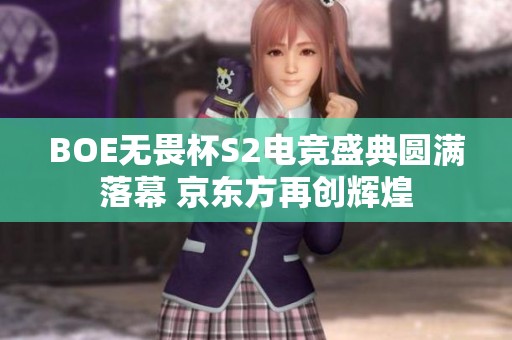 BOE无畏杯S2电竞盛典圆满落幕 京东方再创辉煌
