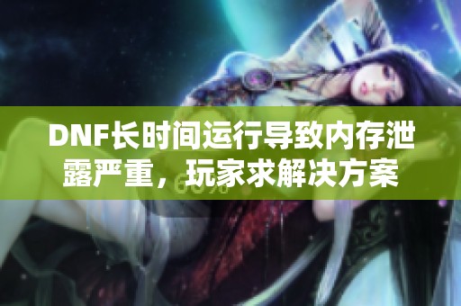 DNF长时间运行导致内存泄露严重，玩家求解决方案