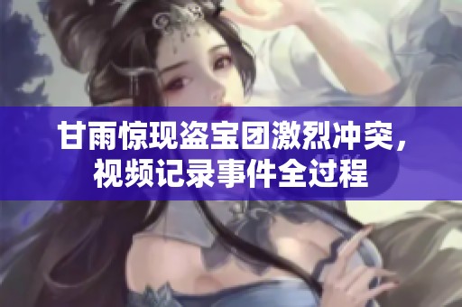 甘雨惊现盗宝团激烈冲突，视频记录事件全过程