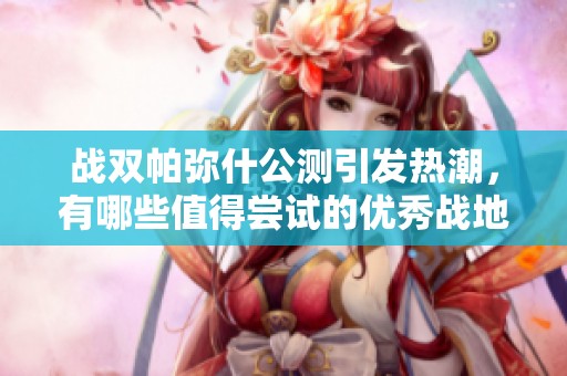 战双帕弥什公测引发热潮，有哪些值得尝试的优秀战地手游呢