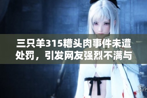 三只羊315糟头肉事件未遭处罚，引发网友强烈不满与质疑