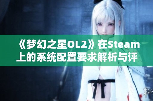《梦幻之星OL2》在Steam上的系统配置要求解析与评估