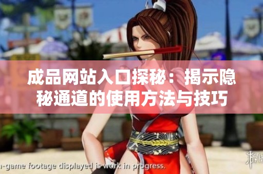 成品网站入口探秘：揭示隐秘通道的使用方法与技巧