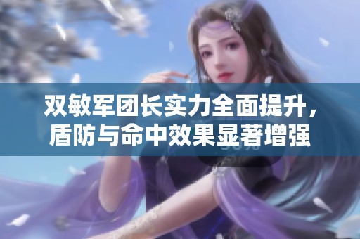 双敏军团长实力全面提升，盾防与命中效果显著增强
