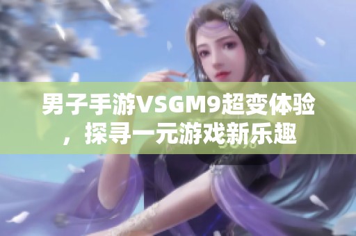 男子手游VSGM9超变体验，探寻一元游戏新乐趣
