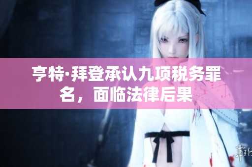 亨特·拜登承认九项税务罪名，面临法律后果