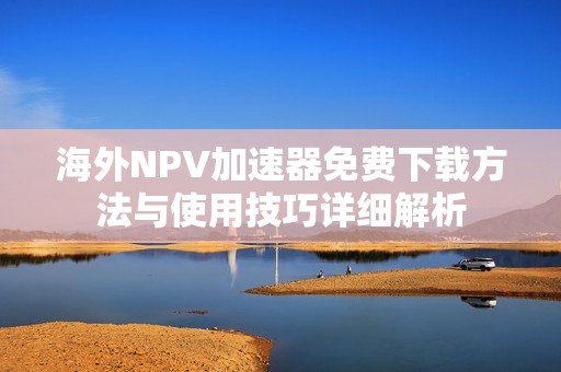 海外NPV加速器免费下载方法与使用技巧详细解析