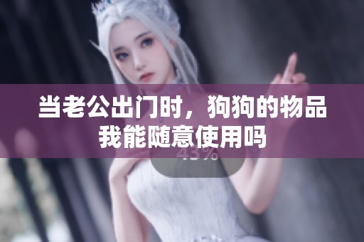 当老公出门时，狗狗的物品我能随意使用吗