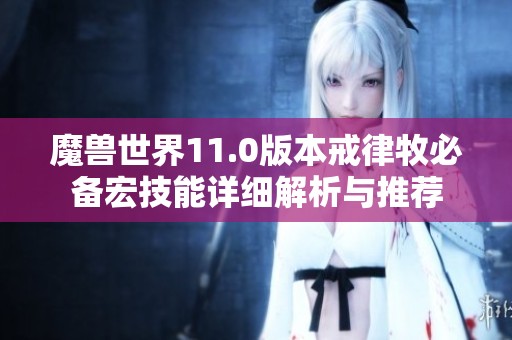 魔兽世界11.0版本戒律牧必备宏技能详细解析与推荐