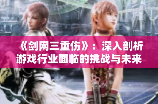 《剑网三重伤》：深入剖析游戏行业面临的挑战与未来发展方向