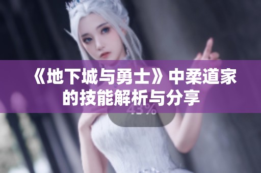 《地下城与勇士》中柔道家的技能解析与分享