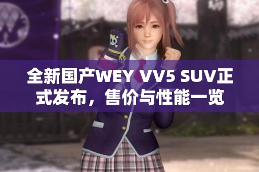 全新国产WEY VV5 SUV正式发布，售价与性能一览