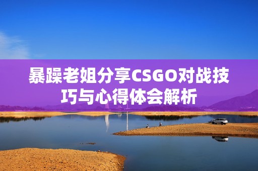 暴躁老姐分享CSGO对战技巧与心得体会解析