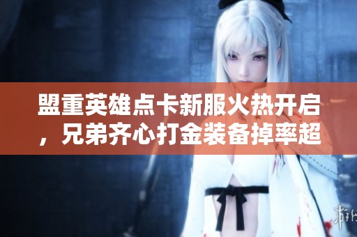 盟重英雄点卡新服火热开启，兄弟齐心打金装备掉率超高