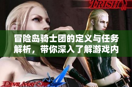 冒险岛骑士团的定义与任务解析，带你深入了解游戏内容