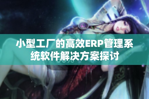 小型工厂的高效ERP管理系统软件解决方案探讨