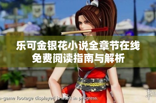 乐可金银花小说全章节在线免费阅读指南与解析