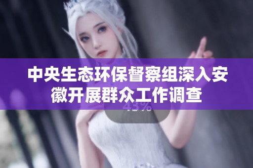 中央生态环保督察组深入安徽开展群众工作调查