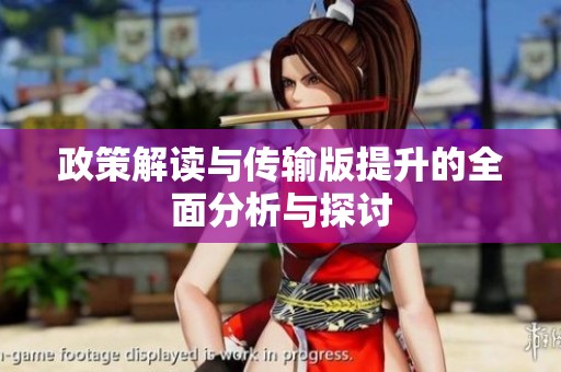 政策解读与传输版提升的全面分析与探讨