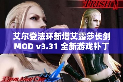 艾尔登法环新增艾露莎长剑MOD v3.31 全新游戏补丁上线