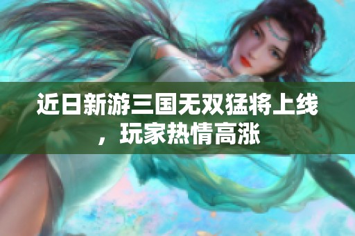 近日新游三国无双猛将上线，玩家热情高涨