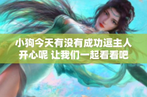 小狗今天有没有成功逗主人开心呢 让我们一起看看吧