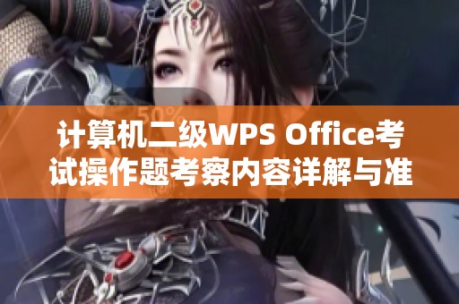 计算机二级WPS Office考试操作题考察内容详解与准备指南