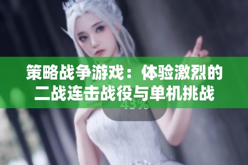 策略战争游戏：体验激烈的二战连击战役与单机挑战