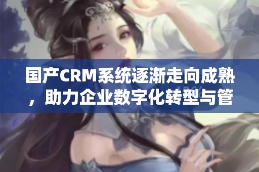 国产CRM系统逐渐走向成熟，助力企业数字化转型与管理优化