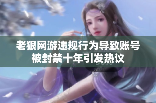 老狠网游违规行为导致账号被封禁十年引发热议