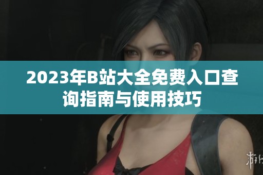 2023年B站大全免费入口查询指南与使用技巧